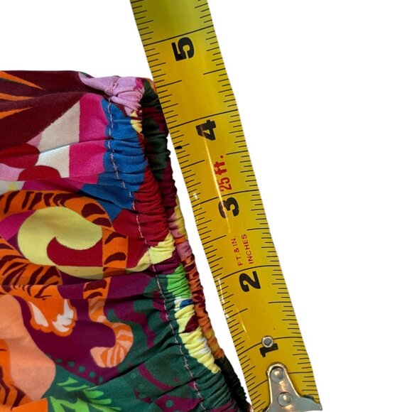 NWT Alden Adair Womens Louisa Rainforest Balloon Sleeve Midi Fringe Dress Sz XS‎ - Picture 10 of 13